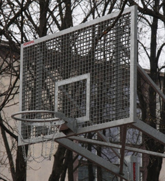 Kosárlabdapálya horganyzott, rács, 180x105 cm