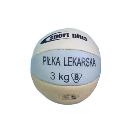 Orvosi labda 3 kg, valódi bőr, varrott