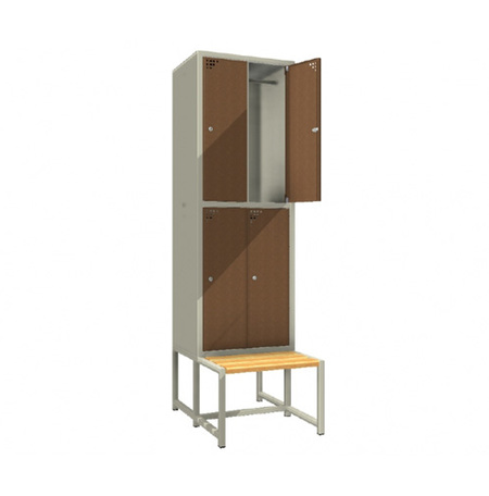 Fém négyajtós szekrény padral SML-80-4S