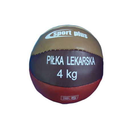 Orvosi labda 4 kg, valódi bőr, varrott
