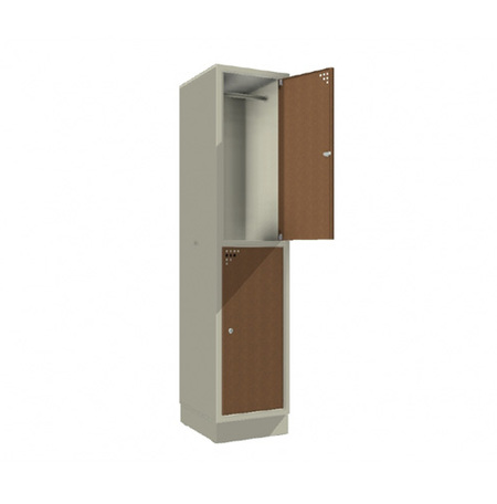 Fém kétajtós szekrény az öltözőben SM-30-2S