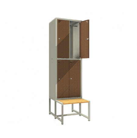 Fém négy ajtószekrény SML-60-4S padral