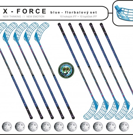 MPS X-Force kék készlet (10 bot és 10 golyó)